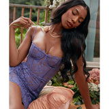 Lala Lavender Lace Mini Dress - Endless - UAE Rental and Resale for Women's Fashion