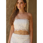 Laser Cut Floral Crop Top - Endless - UAE Rental and Resale for Women's Fashion