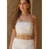 Laser Cut Floral Crop Top - Endless - UAE Rental and Resale for Women's Fashion