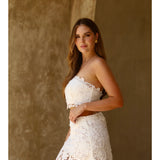 Laser Cut Floral Crop Top - Endless - UAE Rental and Resale for Women's Fashion