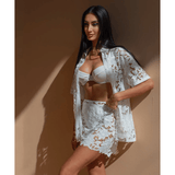 Laser Cut Out Mini Skirt - Endless - UAE Rental and Resale for Women's Fashion