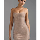 Lasma Embellished Halterneck A-Line Mini Dress - Endless - UAE Rental and Resale for Women's Fashion
