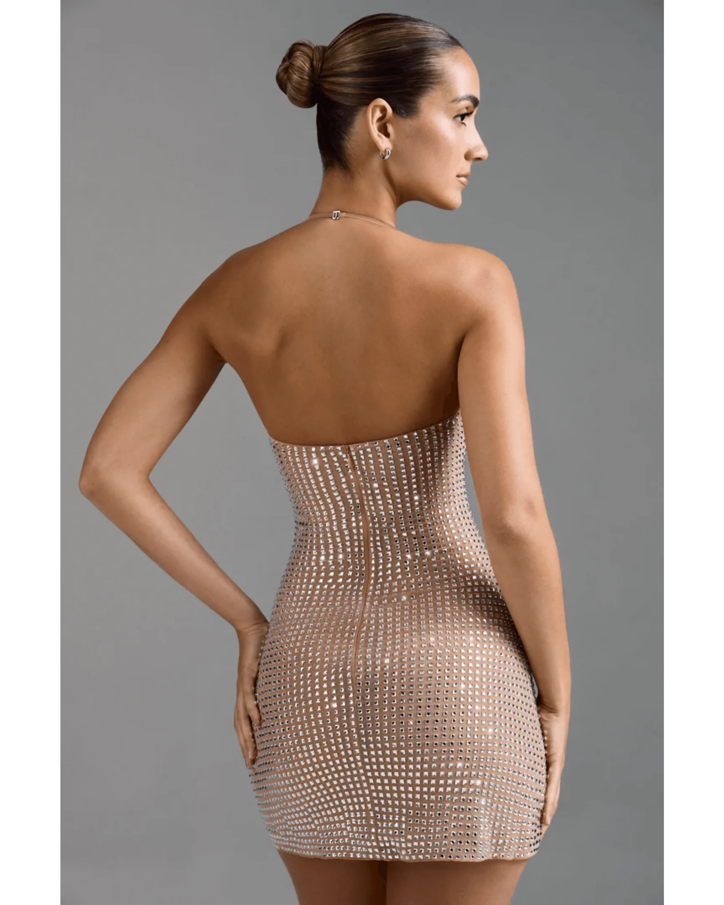 Lasma Embellished Halterneck A-Line Mini Dress - Endless - UAE Rental and Resale for Women's Fashion