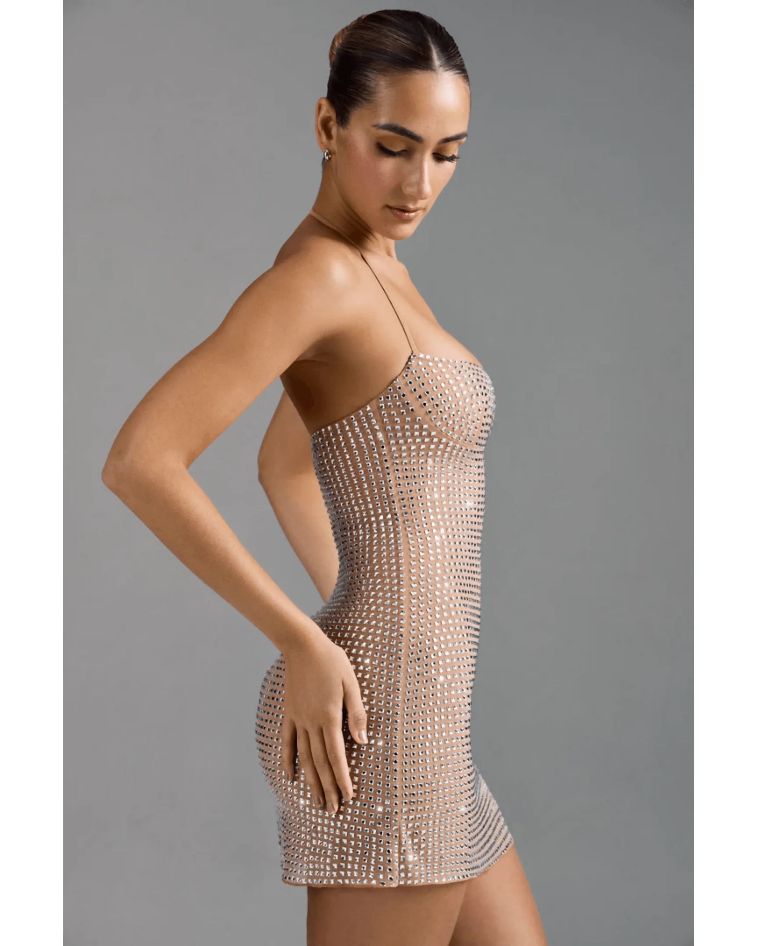 Lasma Embellished Halterneck A-Line Mini Dress - Endless - UAE Rental and Resale for Women's Fashion