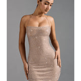 Lasma Embellished Halterneck A-Line Mini Dress - Endless - UAE Rental and Resale for Women's Fashion
