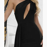 Lavish Black One Shoulder Dress - Endless - UAE Rental and Resale for Women's Fashion