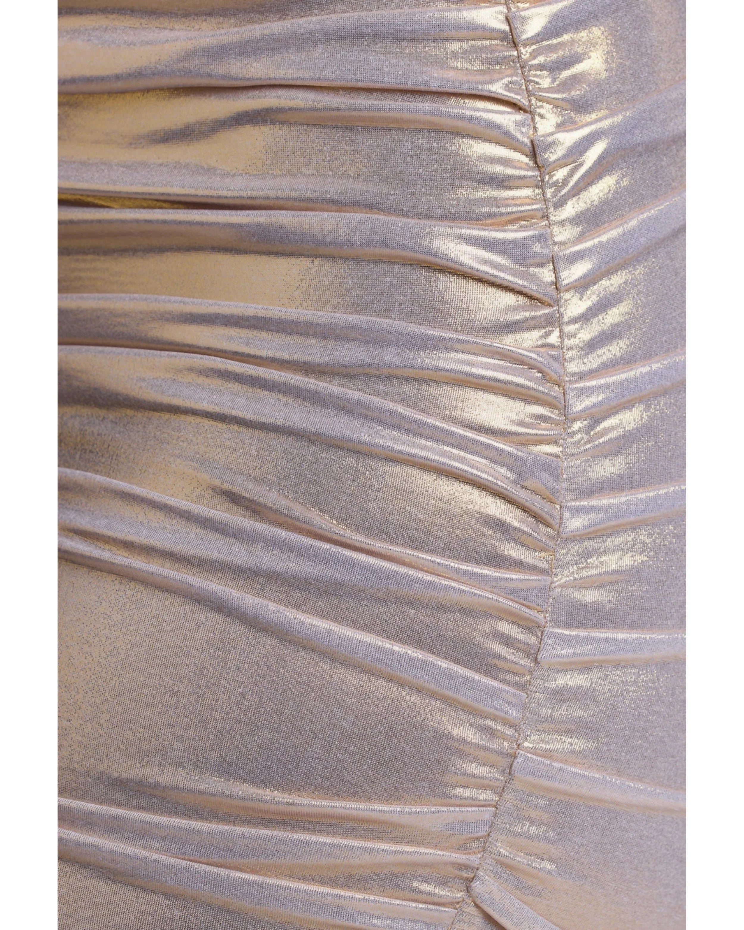 Layla Long Sleeve Metallic Jersey Mini Dress - Endless - UAE Rental and Resale for Women's Fashion