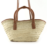 Le Petit Panier Soli Leather-Trimmed Raffia - Endless - UAE Rental and Resale for Women's Fashion