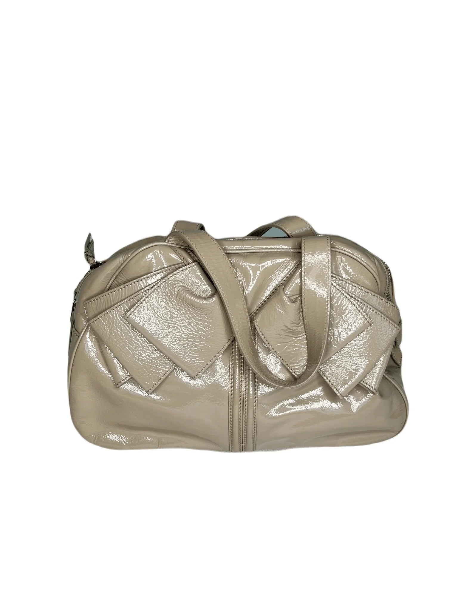 Leather Patent Bow Shoulder Tote Bag - Endless - UAE Rental and Resale for Women's Fashion
