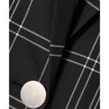 Leather-trimmed Checked Woven Blazer Windowpane - Endless - UAE Rental and Resale for Women's Fashion