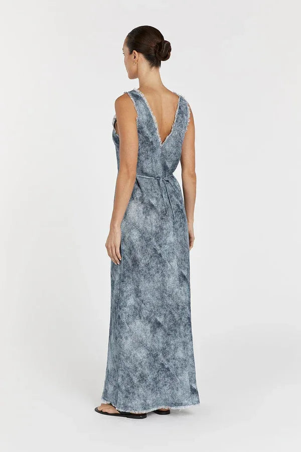 Leon Linen Vneck Slip Dress - Endless - UAE Rental and Resale for Women's Fashion