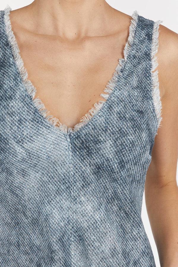 Leon Linen Vneck Slip Dress - Endless - UAE Rental and Resale for Women's Fashion