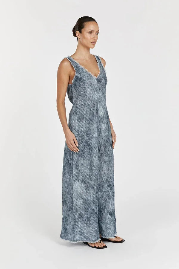 Leon Linen Vneck Slip Dress - Endless - UAE Rental and Resale for Women's Fashion