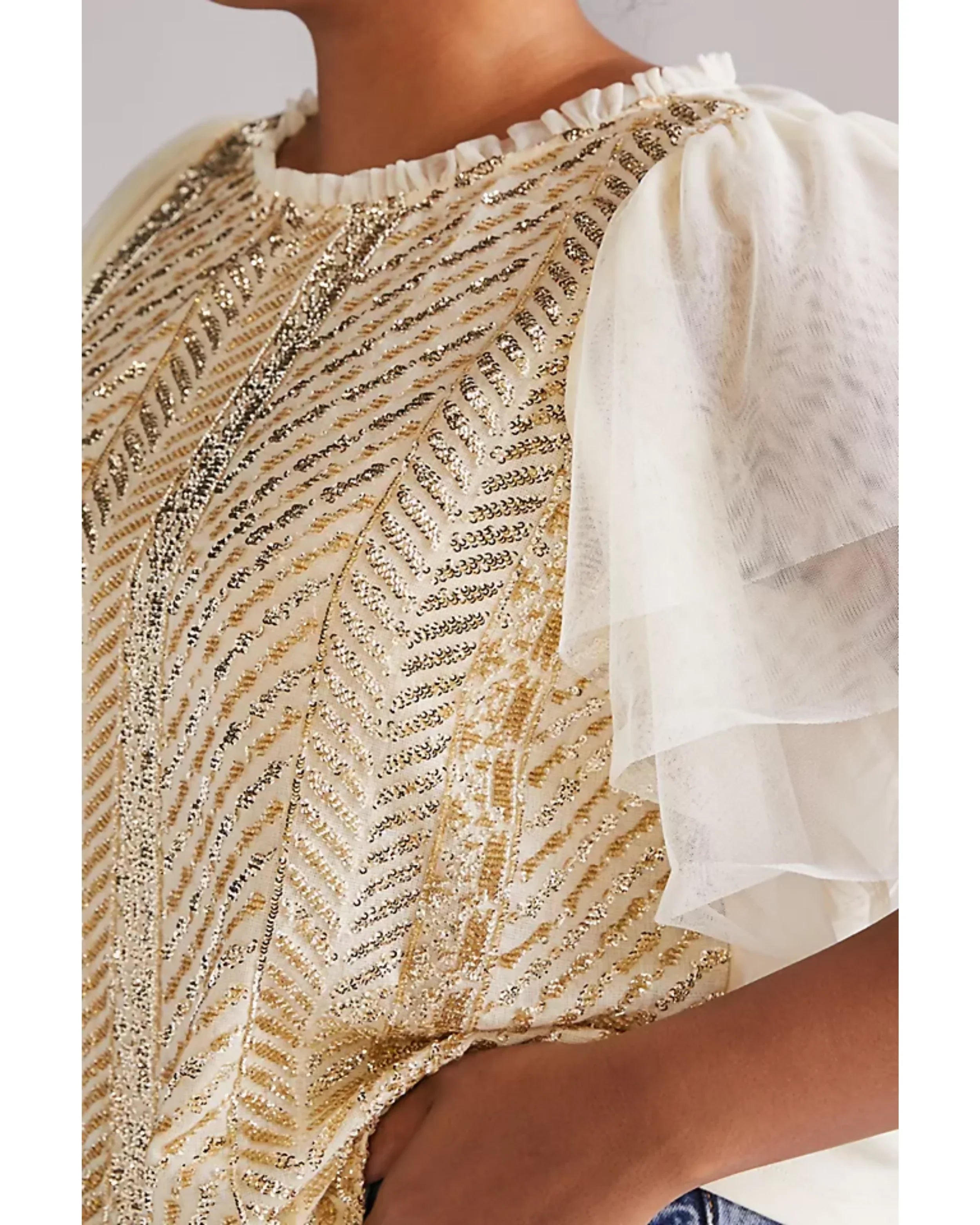 Let Me Be Sequined Embroidered Top - Endless - UAE Rental and Resale for Women's Fashion