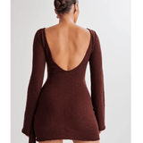 Liana Long Sleeve Knit Mini Dress - Endless - UAE Rental and Resale for Women's Fashion