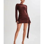 Liana Long Sleeve Knit Mini Dress - Endless - UAE Rental and Resale for Women's Fashion