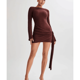 Liana Long Sleeve Knit Mini Dress - Endless - UAE Rental and Resale for Women's Fashion