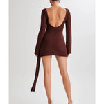 Liana Long Sleeve Knit Mini Dress - Endless - UAE Rental and Resale for Women's Fashion