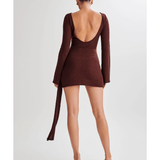 Liana Long Sleeve Knit Mini Dress - Endless - UAE Rental and Resale for Women's Fashion