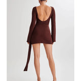 Liana Long Sleeve Knit Mini Dress - Endless - UAE Rental and Resale for Women's Fashion