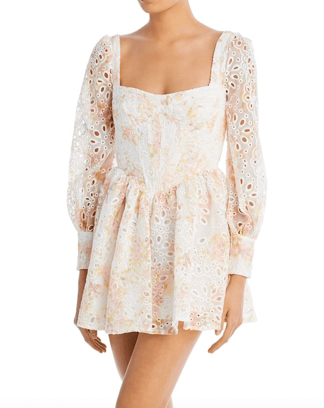 Lila Flounce Floral Broderie Dress - Endless - UAE Rental and Resale for Women's Fashion