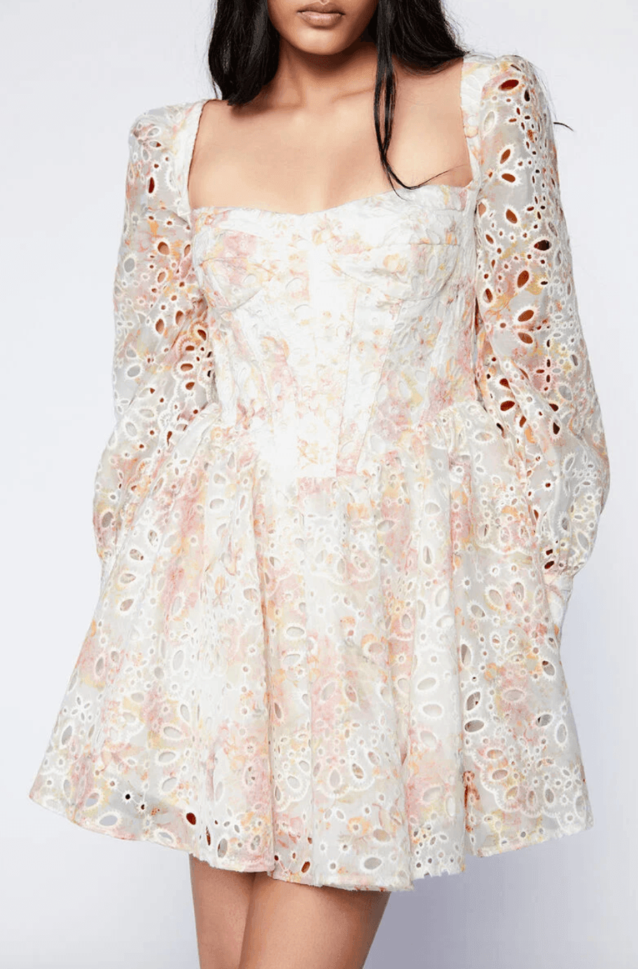 Lila Flounce Floral Broderie Dress - Endless - UAE Rental and Resale for Women's Fashion