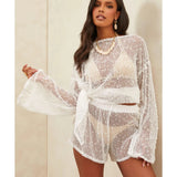 Litore Knitted Long Top White - Endless - UAE Rental and Resale for Women's Fashion
