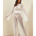 Litore Knitted Pants White - Endless - UAE Rental and Resale for Women's Fashion