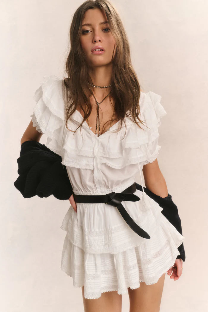 Liv Cotton Ruffled Heritage Dress - Endless - UAE Rental and Resale for Women's Fashion