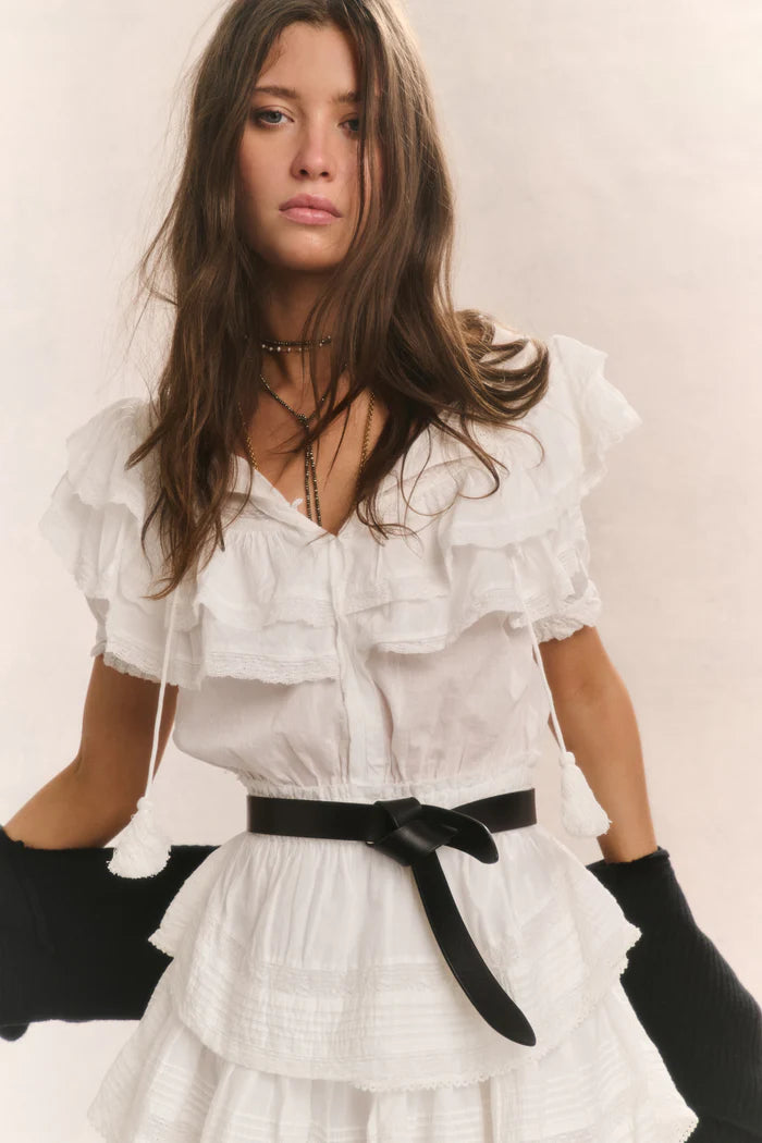 Liv Cotton Ruffled Heritage Dress - Endless - UAE Rental and Resale for Women's Fashion