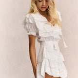 Liv Cotton Ruffled Heritage Dress - Endless - UAE Rental and Resale for Women's Fashion
