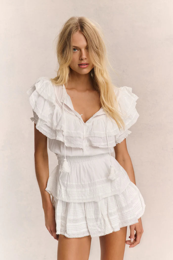 Liv Cotton Ruffled Heritage Dress - Endless - UAE Rental and Resale for Women's Fashion