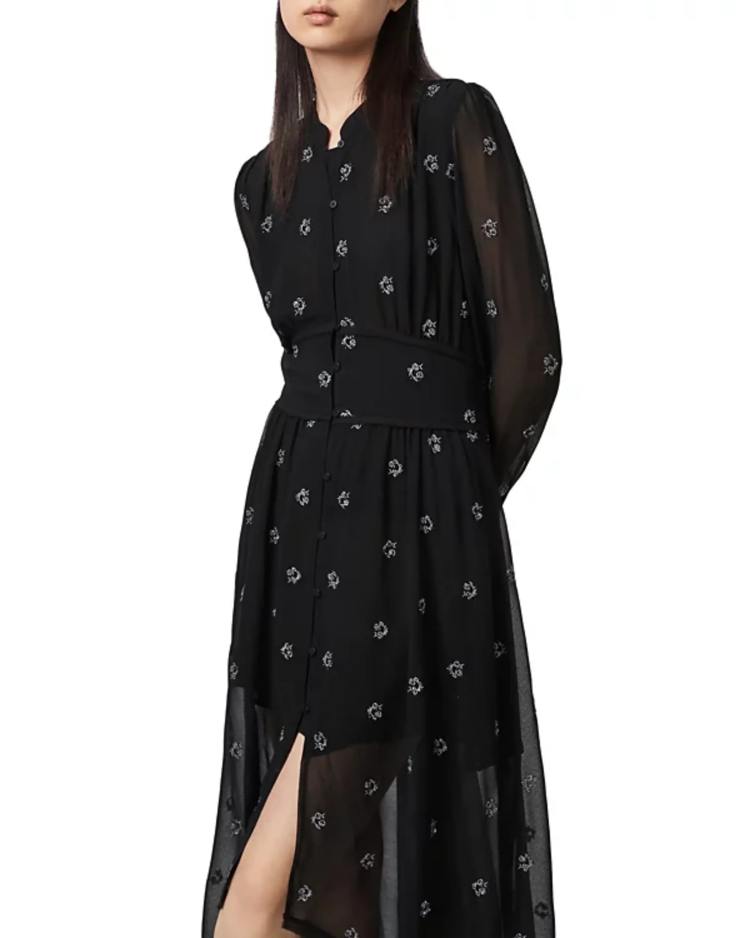 Liza Cyla Embroidered Shirt Dress - Endless - UAE Rental and Resale for Women's Fashion