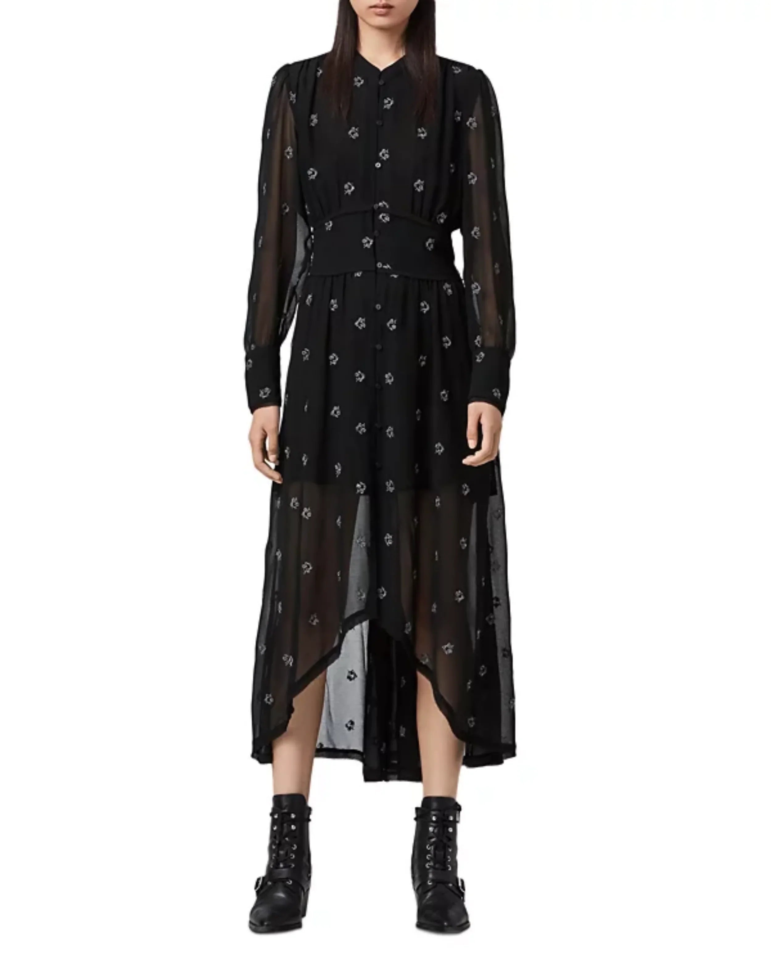 Liza Cyla Embroidered Shirt Dress - Endless - UAE Rental and Resale for Women's Fashion