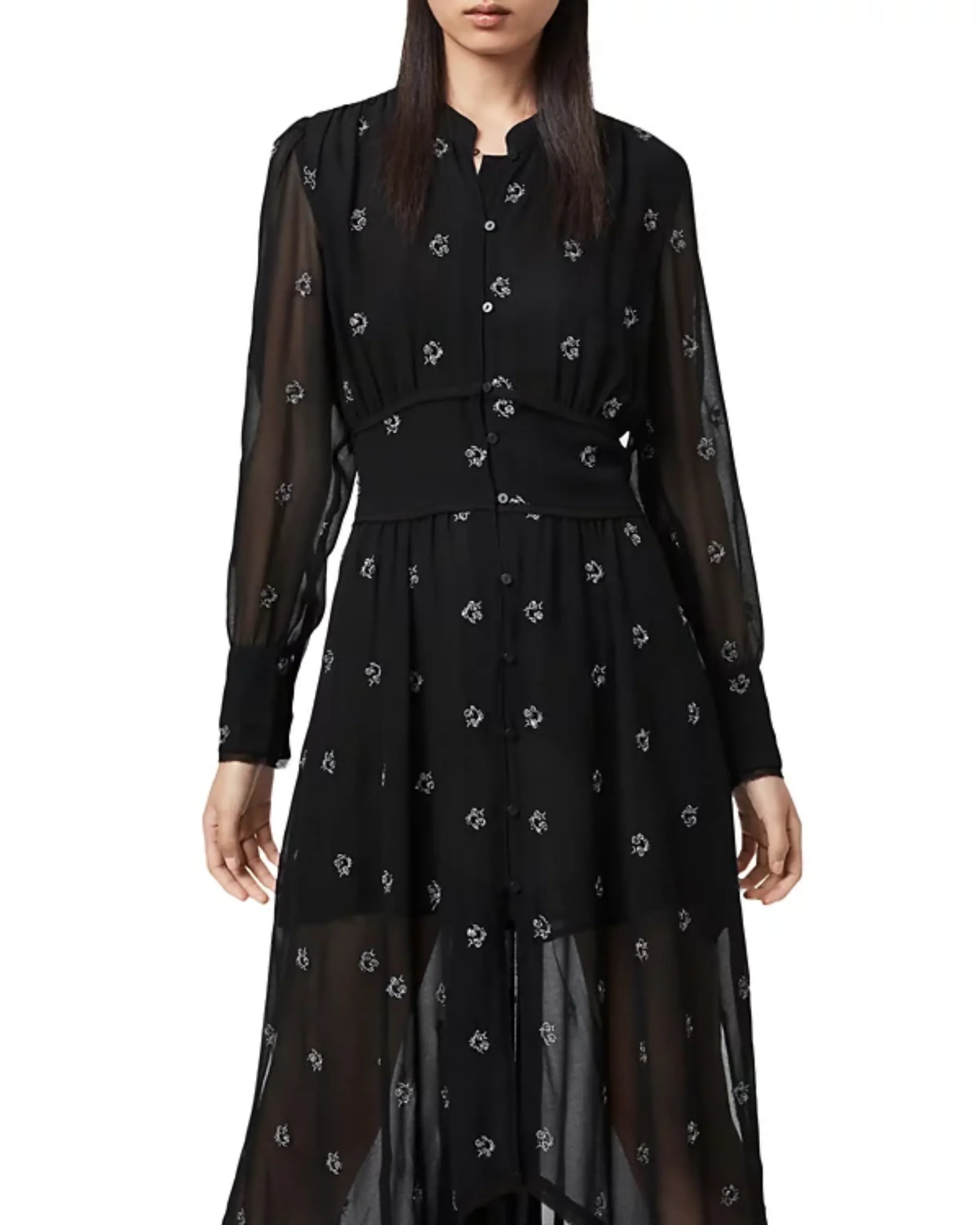 Liza Cyla Embroidered Shirt Dress - Endless - UAE Rental and Resale for Women's Fashion