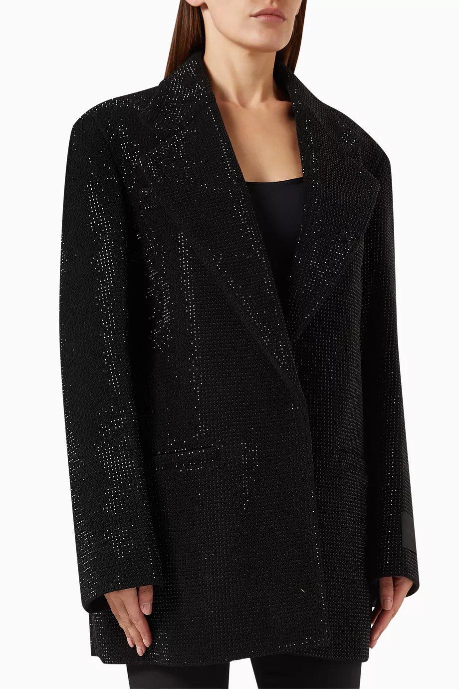 Logo Print Denim Jacket - Endless - UAE Rental and Resale for Women's Fashion
