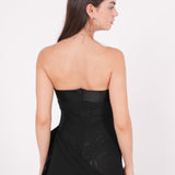 Long Black Draped Dress - Endless - UAE Rental and Resale for Women's Fashion
