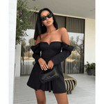 Long Sleeve A-Line Mini Dress - Endless - UAE Rental and Resale for Women's Fashion