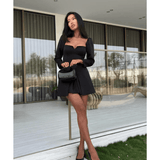 Long Sleeve A-Line Mini Dress - Endless - UAE Rental and Resale for Women's Fashion