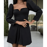 Long Sleeve A-Line Mini Dress - Endless - UAE Rental and Resale for Women's Fashion