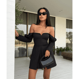 Long Sleeve A-Line Mini Dress - Endless - UAE Rental and Resale for Women's Fashion