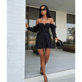 Long Sleeve A-Line Mini Dress - Endless - UAE Rental and Resale for Women's Fashion