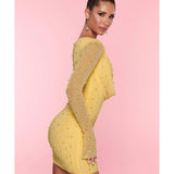 Long Sleeve Deep Plunge Mini Dress - Endless - UAE Rental and Resale for Women's Fashion