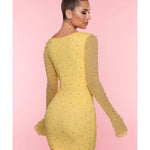 Long Sleeve Deep Plunge Mini Dress - Endless - UAE Rental and Resale for Women's Fashion