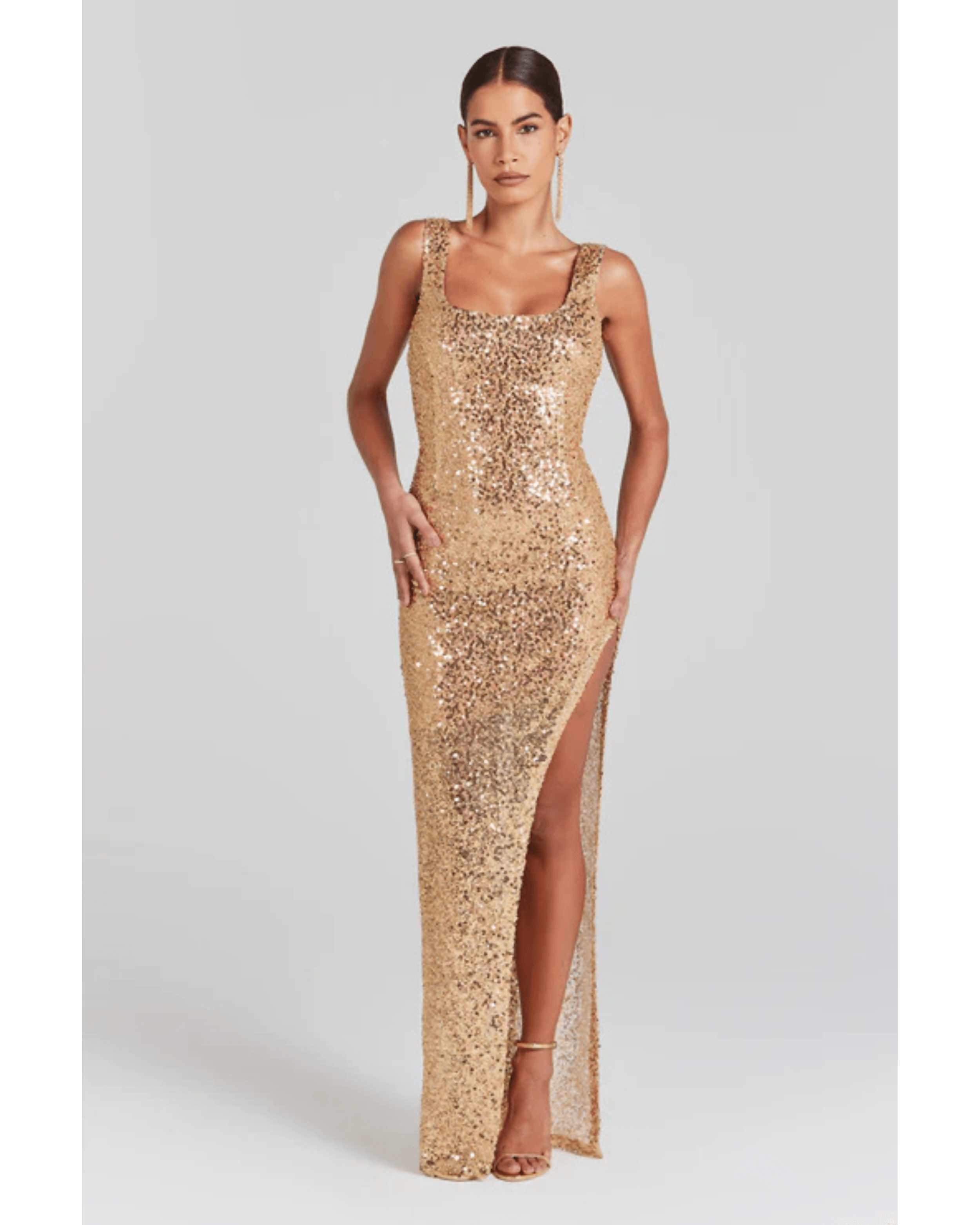Louisa Gold Dress - Endless - UAE Rental and Resale for Women's Fashion