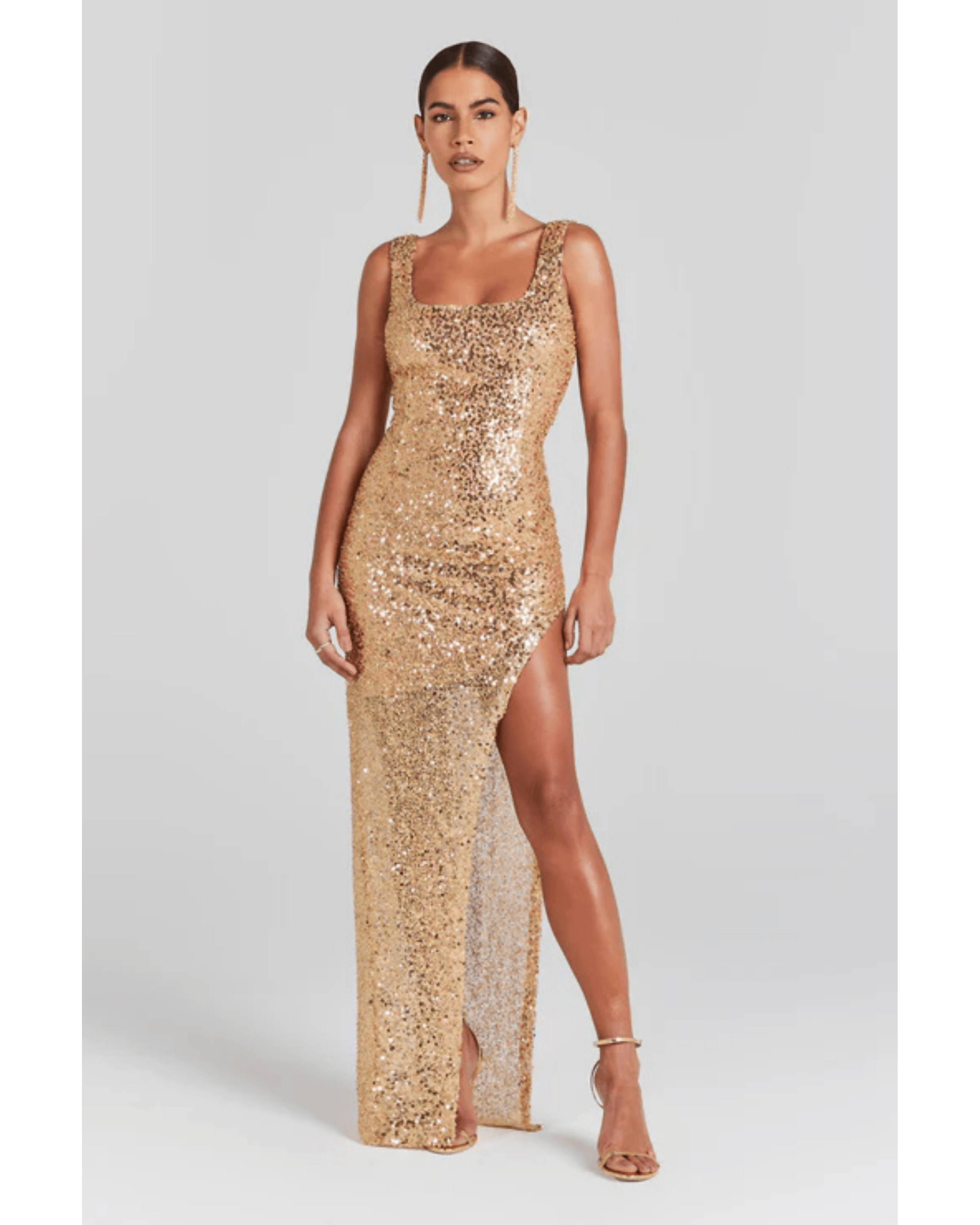 Louisa Gold Dress - Endless - UAE Rental and Resale for Women's Fashion