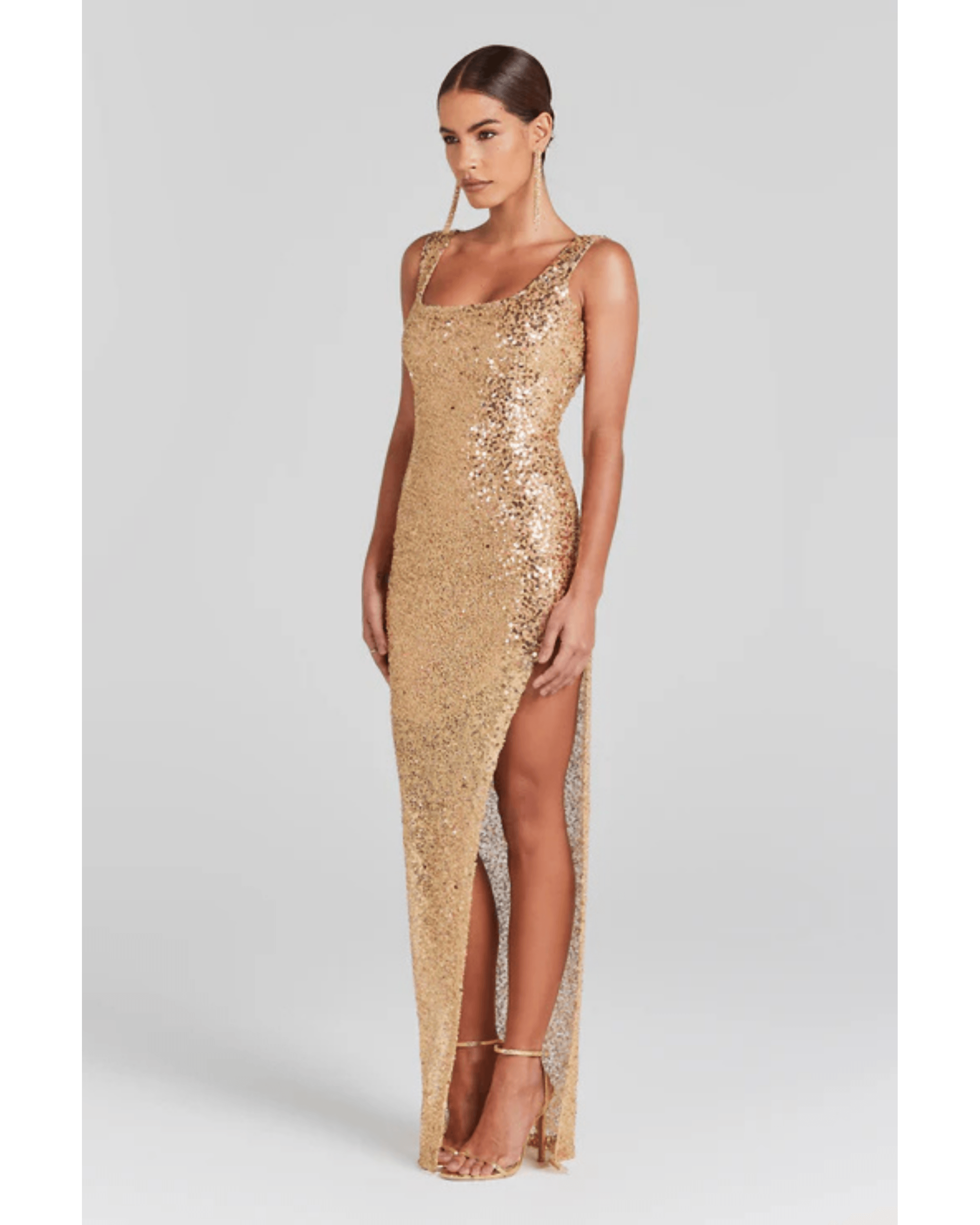 Louisa Gold Dress - Endless - UAE Rental and Resale for Women's Fashion