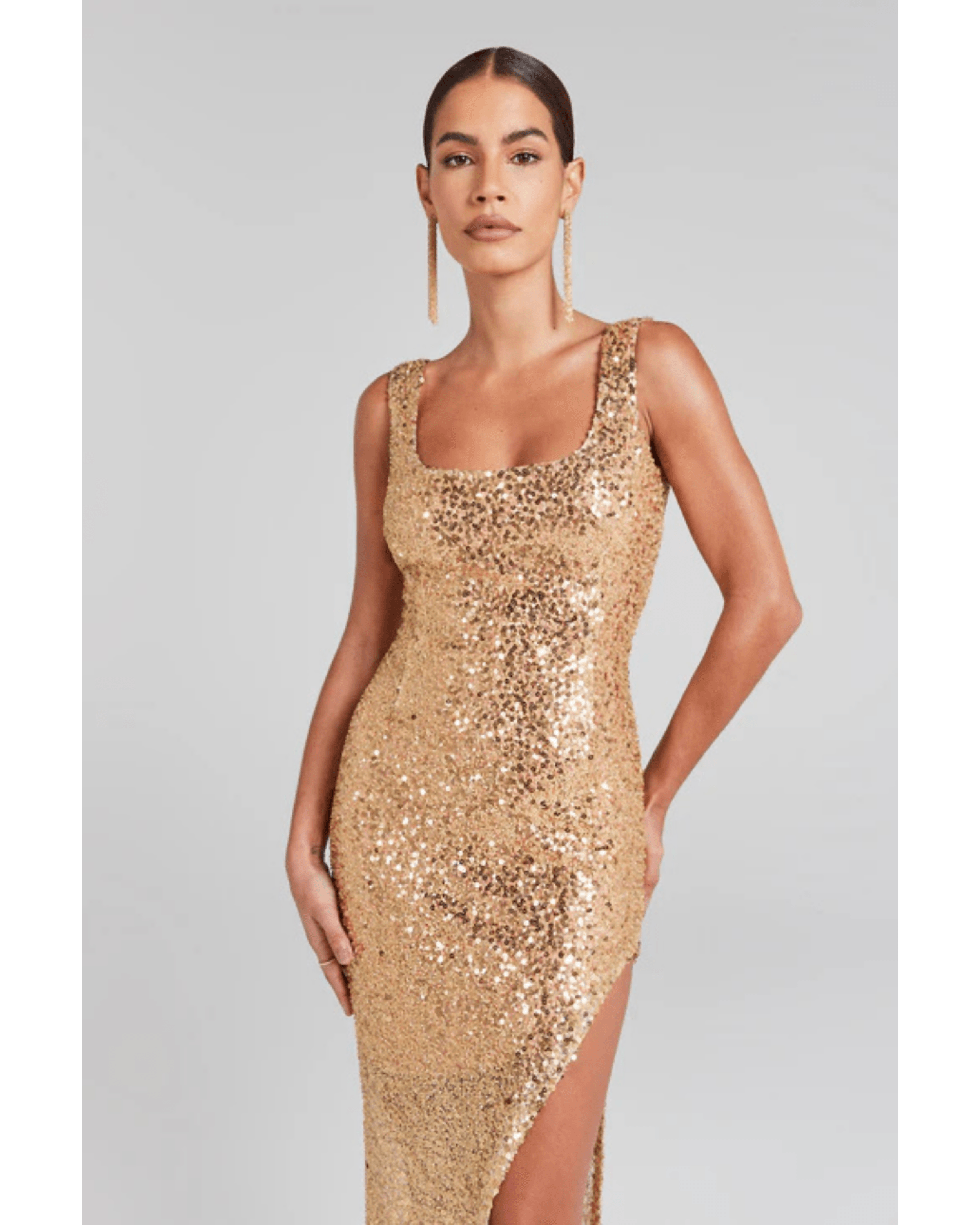 Louisa Gold Dress - Endless - UAE Rental and Resale for Women's Fashion