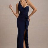 Lucena Navy Cowl Neck Maxi Dress - Endless - UAE Rental and Resale for Women's Fashion