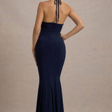 Lucena Navy Cowl Neck Maxi Dress - Endless - UAE Rental and Resale for Women's Fashion